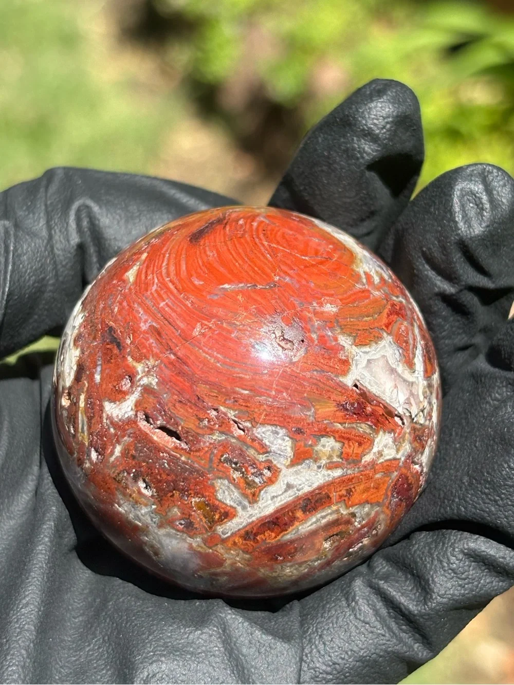Warring State Agate Crystal Sphere with Natural Imperfections